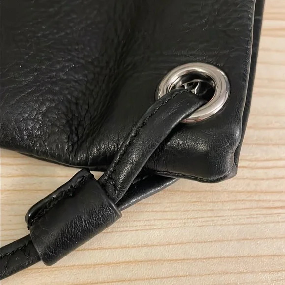 Anthropologie Margot Kari Mini Square Black Leather Crossbody Purse - Picture 5 of 12